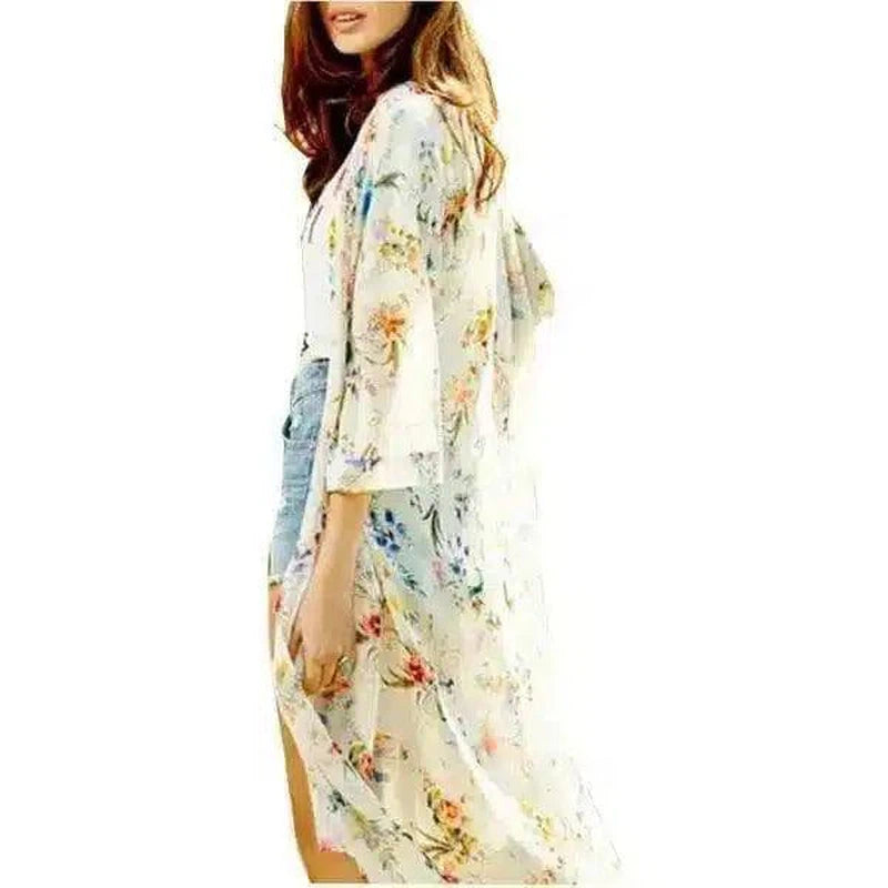 LOVEMI - Lovemi - Summer European and American chiffon printed long