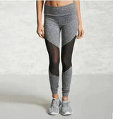 Summer Patchwork Stitching Yoga Fitness Leggings-Gray-1