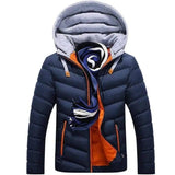 Lovemi -  Thick Hooded Down Jacket Down Jackets LOVEMI Navy Blue M 