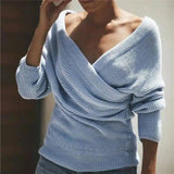 LOVEMI - Lovemi - V-neck bottoming sweater with chest cross