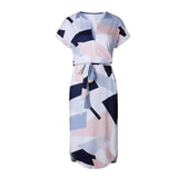 LOVEMI - Lovemi - V-Neck Printed Dress