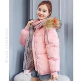 Winter Jackets for Women Windbreaker Motorcycle Jacket-Pink-5