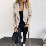 Lovemi -  Women Long Sleeve Jacket trench coat LOVEMI Beige S 