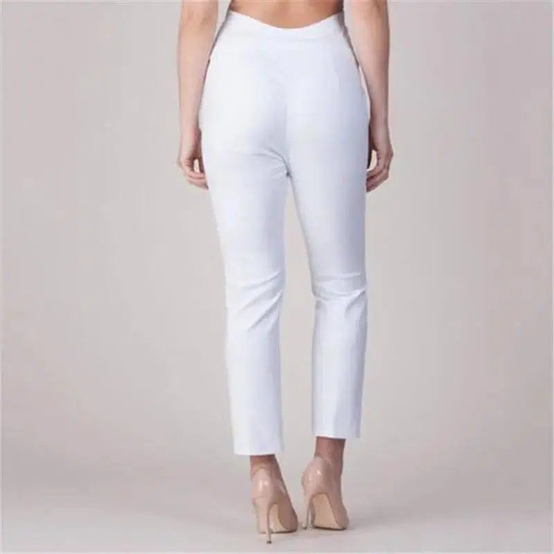 Women pull the belly to nurse trousers-White-4