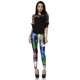 Women's Diamond Color Stitching Leggings-1