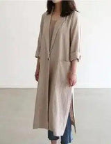 LOVEMI - Lovemi - Women's long cotton and linen suit