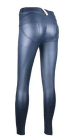 LOVEMI - Lovemi - Women's Peach Hip Color High Elastic Leather Pants