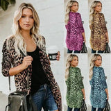 Leopard Print Cardigan for Women-1