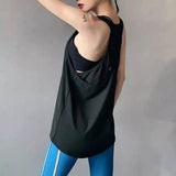 LOVEMI - Lovemi - Women's Sports Vest Loose-fitting Outer Wear Long