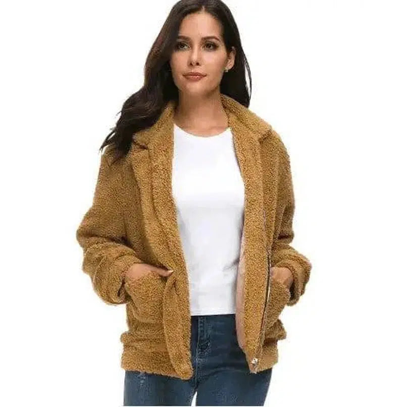 LOVEMI - Lovemi - Women's zipper plush jacket