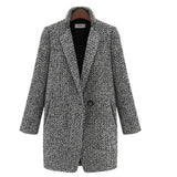 Lovemi -  Woolen Slim Long Sleeve Coat Jackets LOVEMI Grey S 