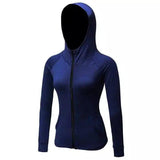 Women's Zip-Up Athletic Jacket-Navy Blue-2