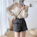 LOVEMI Ltop Beige / One size Lovemi -  Fashion T-shirt Women Korean Style Inner Pullover Blouse