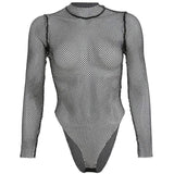 LOVEMI Ltop black / S Lovemi -  Perspective mesh half-high collar bottoming shirt