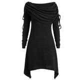 LOVEMI Ltop Black / S Lovemi -  Slim-fit Pleated Sexy One-neck Bottoming Shirt