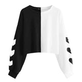 LOVEMI Ltop Black / S Lovemi -  Women's Heart Print Long Sleeve Sweatshirt Elegant O-Neck