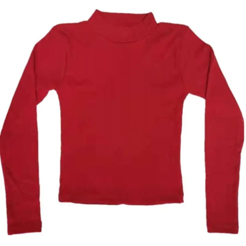 LOVEMI Ltop Bright red / Free size Lovemi -  High waist long sleeve tight T-shirt