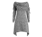 LOVEMI Ltop Grey / S Lovemi -  Slim-fit Pleated Sexy One-neck Bottoming Shirt