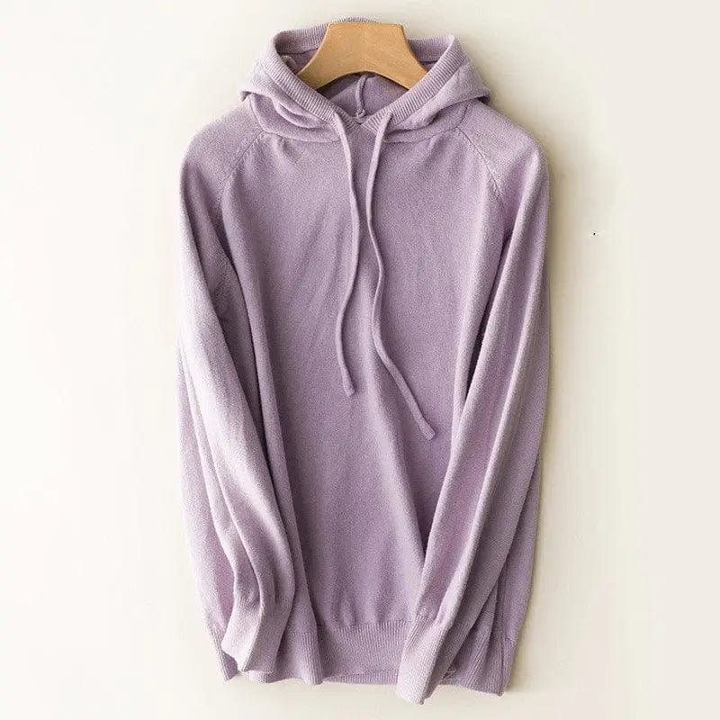 LOVEMI  Ltop Light Purple / S Lovemi -  Spring and autumn hooded sweater women pullover