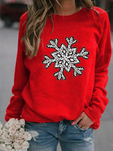 LOVEMI  Ltop Red / S Lovemi -  Christmas Creative Letters Printed Crew Neck Sweatshirt