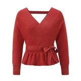 LOVEMI Ltop Red / S Lovemi -  Ladies Autumn Winter Short Pullover Sexy