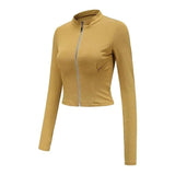 LOVEMI Ltop Yellow / S Lovemi -  Tight-fitting and quick-drying sports zipper jacket