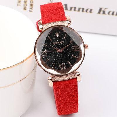 Luxury Ladies Watch Starry Sky Watches For Women Fashion-Red-7