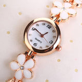 Lvpai Luxury Casual Fashion Bracelet Watch Flower Strap-White-6