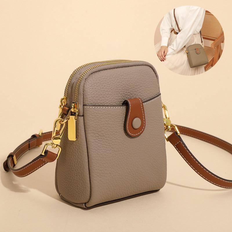 Lychee Pattern Mobile Phone Bag Small High Quality Leather-1
