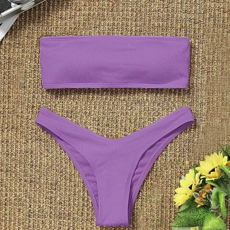 Manufacturers Spot European And American Bikini Swimsuits-Purple-9