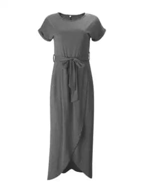 LOVEMI  Maxi Dresses Darkgrey / 3XL Lovemi -  new color, short sleeves, flat sleeves, irregular