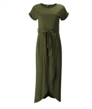 LOVEMI  Maxi Dresses Green / M Lovemi -  new color, short sleeves, flat sleeves, irregular