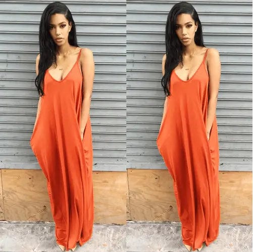 LOVEMI  Maxi Dresses Orange / S Lovemi -  Women Summer Dress 2019 Casual Long Dresses Plus Size
