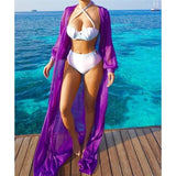LOVEMI Maxi Dresses Purple / M / Q1 pc Lovemi -  Long sleeve chiffon sunscreen cardigan