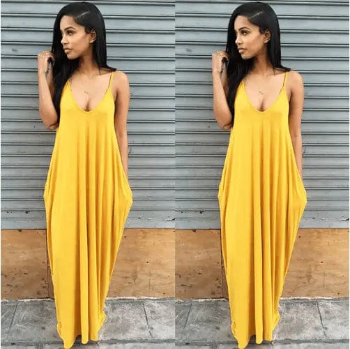 LOVEMI  Maxi Dresses Yellow / S Lovemi -  Women Summer Dress 2019 Casual Long Dresses Plus Size