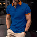 Men's Casual Button Solid Color Short Sleeves-2