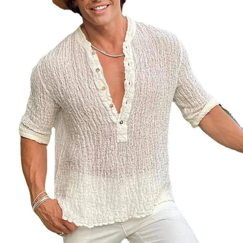 Men's Cozy Casual Fashion Loose Shirt-5