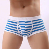 Men's Underwear Boxer Briefs Side Opening Boxer Briefs-Blue-6