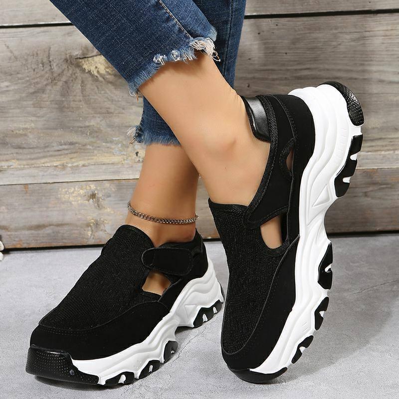 Mesh Sport Shoes Women Fashion Outdoor Flat Heel Round Toe-5
