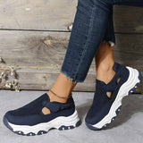 Sport Shoes Women Fashion Outdoor Flat Heel Round Toe Preppy Running Shoes-7