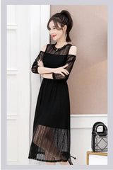LOVEMI Midi Dresses Black / M Lovemi -  Temperament strapless fashion elegant and comfortable lace