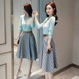 LOVEMI Midi Dresses Blue / M Lovemi -  Suit/skirt Spring Trend, Simple Personality, Slim, Slim,