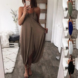 LOVEMI  Midi Dresses Brown / S Lovemi -  Ladies Casual Solid Color Fashion Dress Sling Skirt