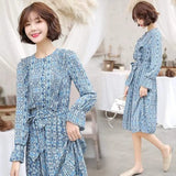 LOVEMI Midi Dresses Lovemi -  Solid color long long sleeve pullover dress