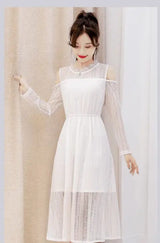LOVEMI Midi Dresses White / M Lovemi -  Temperament strapless fashion elegant and comfortable lace