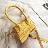Mini Bags Korean Fashion Fashion One-shoulder Portable-Yellow-7