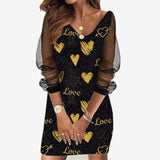 LOVEMI  Mini Dresses C / S Lovemi -  Sequined See-through Gauze Dress For Lady