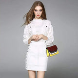 LOVEMI  Mini Dresses White / L Lovemi -  Gentle Rhythm Mini Dress