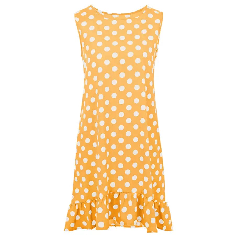 LOVEMI  Mini Dresses Yellow / S Lovemi -  Ruffled sleeveless strapless skirt