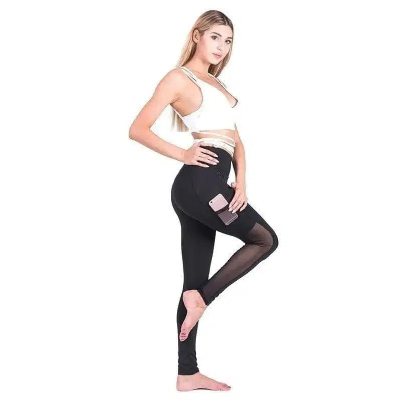 Mobile phone pocket leggings, quick-drying, breathable ,-1